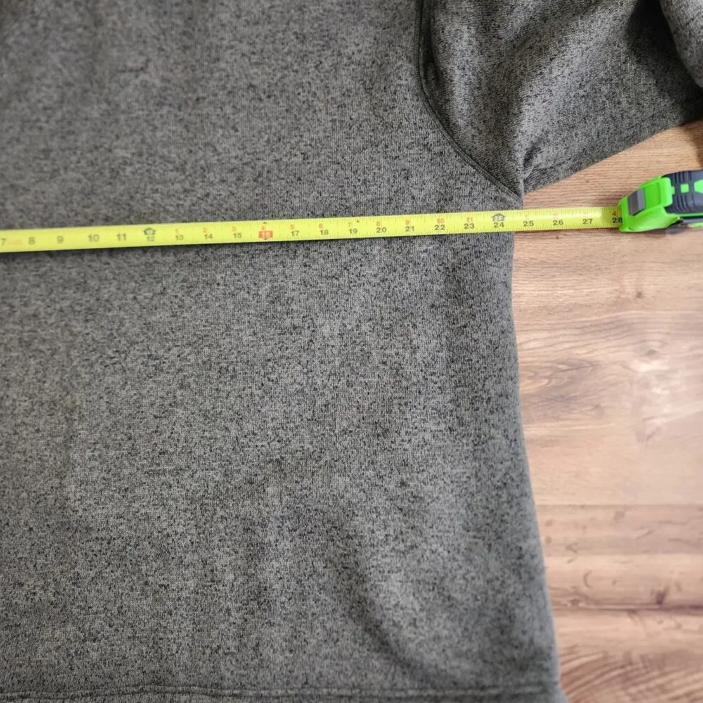 Orvis Sweater Mens‎ L Green/Gray Quarter Zip Sherpa Fleece Lined Knit Pullover